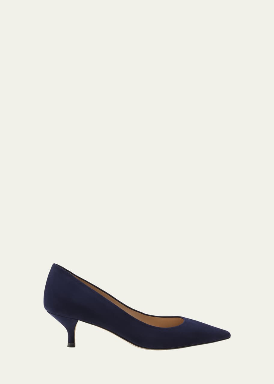 Image 1 of 1: Stuart Suede Kitten Pumps