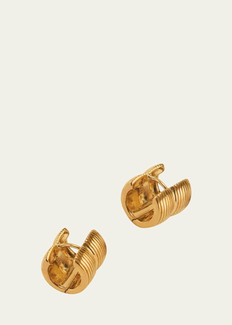 Image 1 of 1: Lina Double Hoop Huggie Earrings