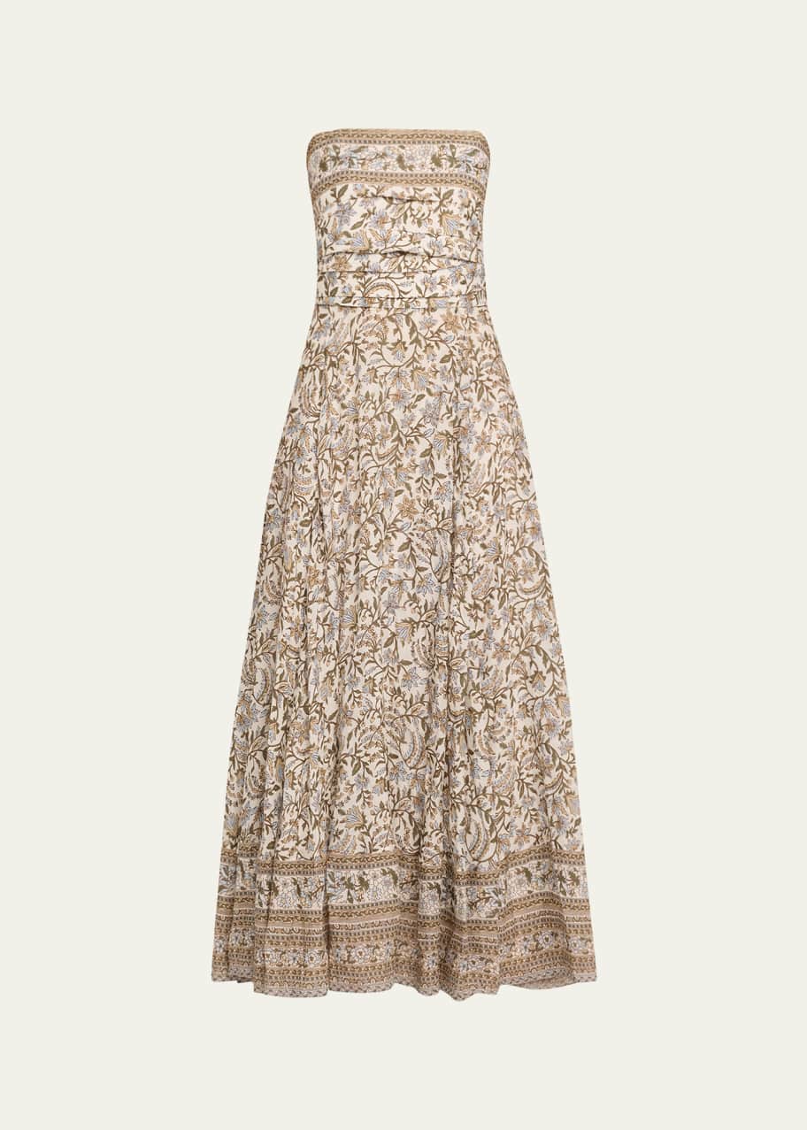 Image 1 of 1: Lana Floral Strapless Maxi Dress