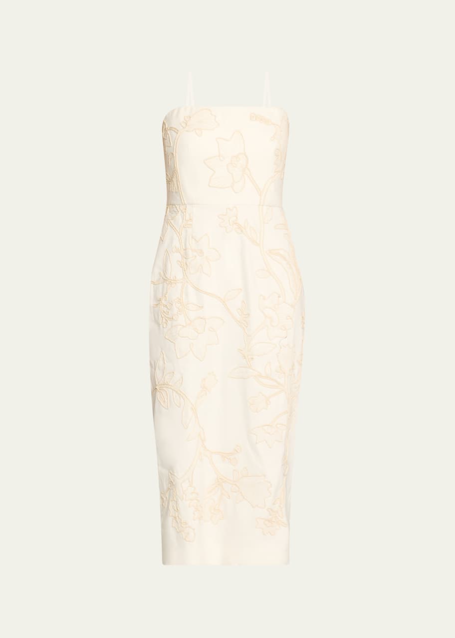 Image 1 of 1: Netia Strapless Embroidered Dress