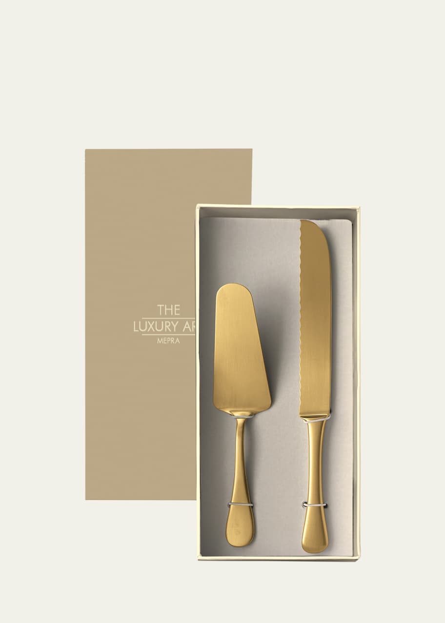 Image 1 of 1: Brescia 2-Piece Cake Set, Ice Gold