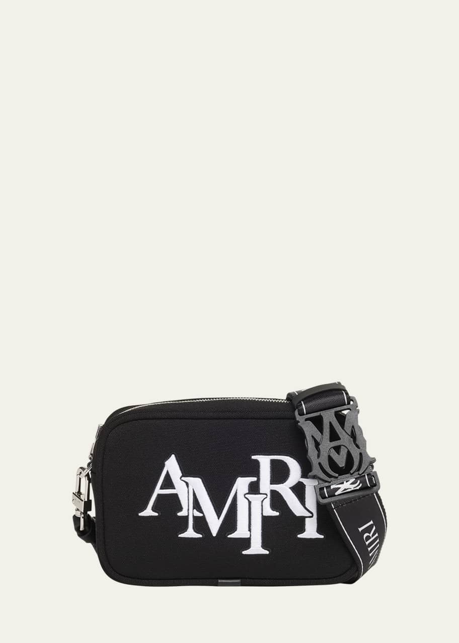 Image 1 of 1: Men's Staggered Logo Crossbody Bag