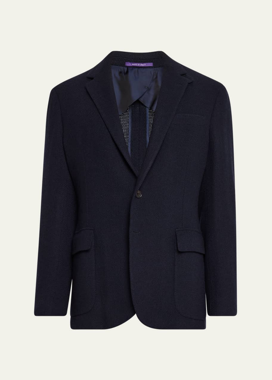 Image 1 of 1: Men's Textured Cashmere-Blend Sport Coat