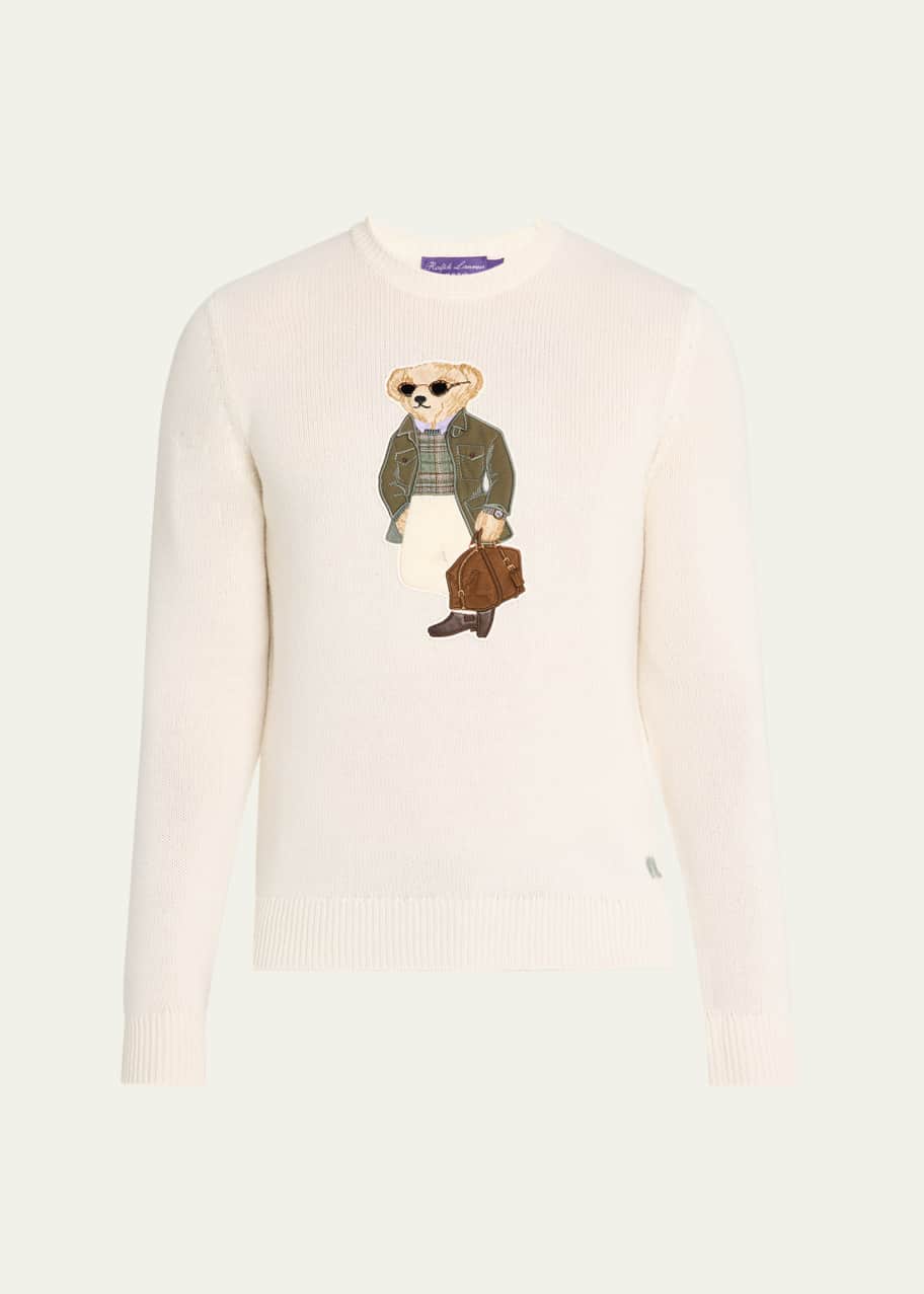 Ralph Lauren Purple Label Men's 5-Gauge Cashmere Polo Bear Sweater