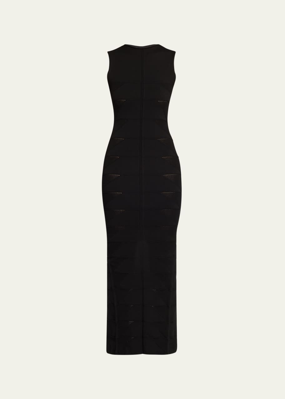 Image 1 of 1: Motivo Geometric Cut Out Knit Tank Dress