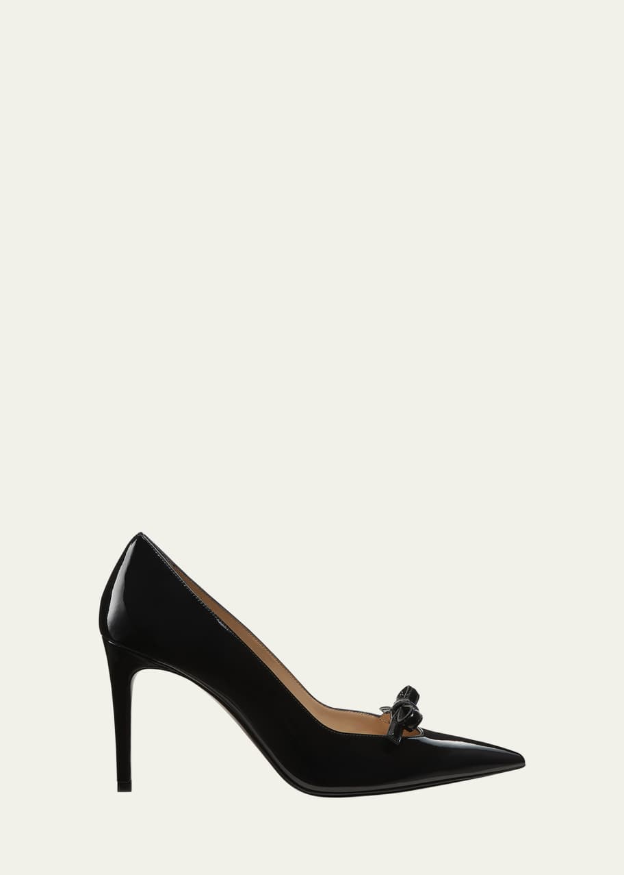 Image 1 of 1: Stuart Felicity Patent Bow Pumps