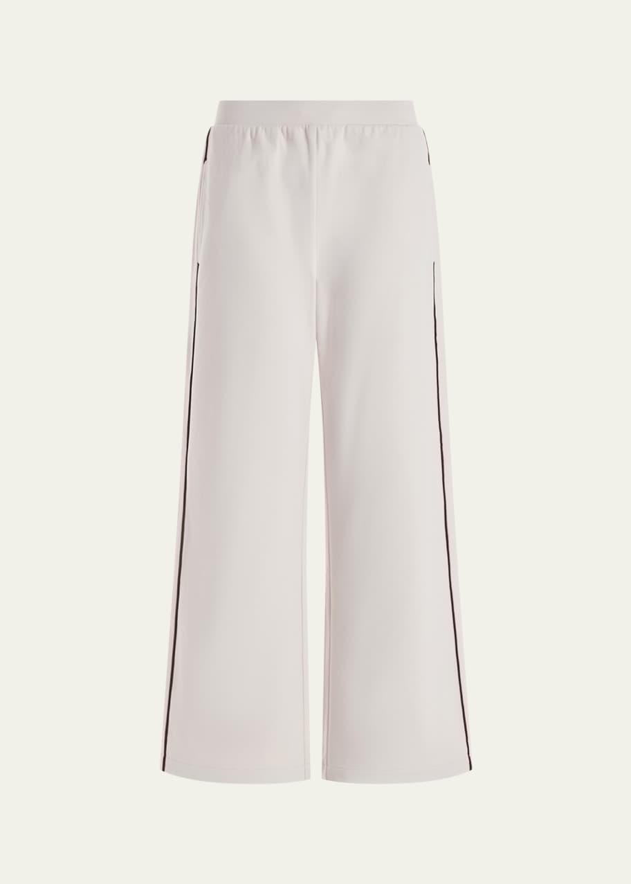 Image 1 of 1: Brushed Rib Wide-Leg Pants