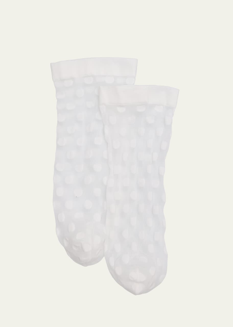 Image 1 of 1: Dotted Sheer-Opaque Socks, 20 Denier