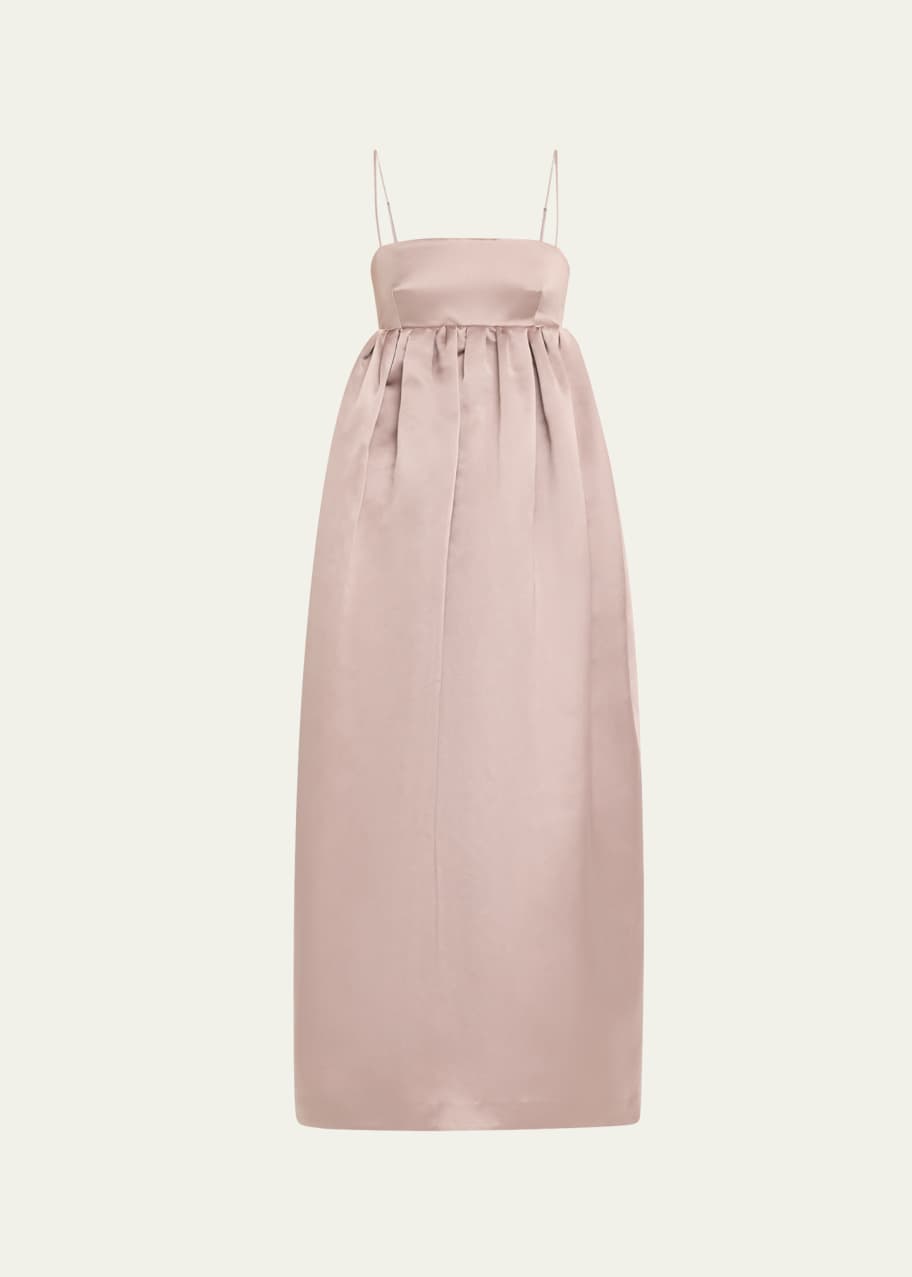 Image 1 of 1: Liet Open-Back Duchess Satin Dress