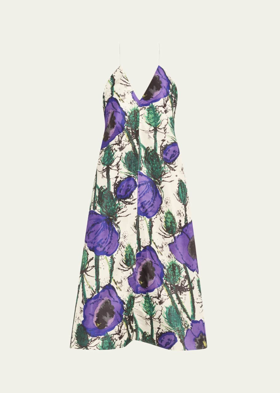 Wales Bonner Josephine Printed Cotton Sateen Dress