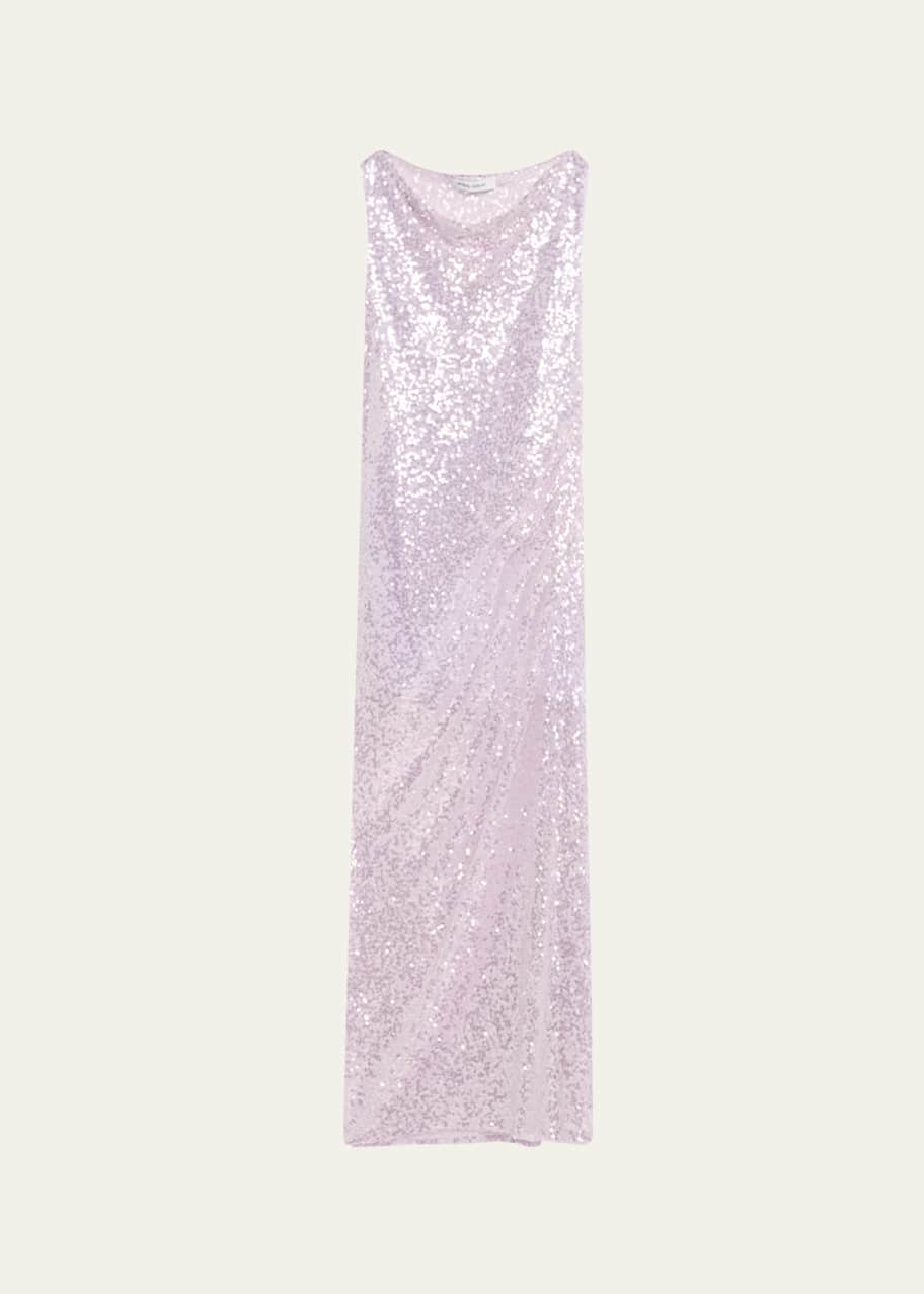 Image 1 of 1: Sequined Side Riched Gown