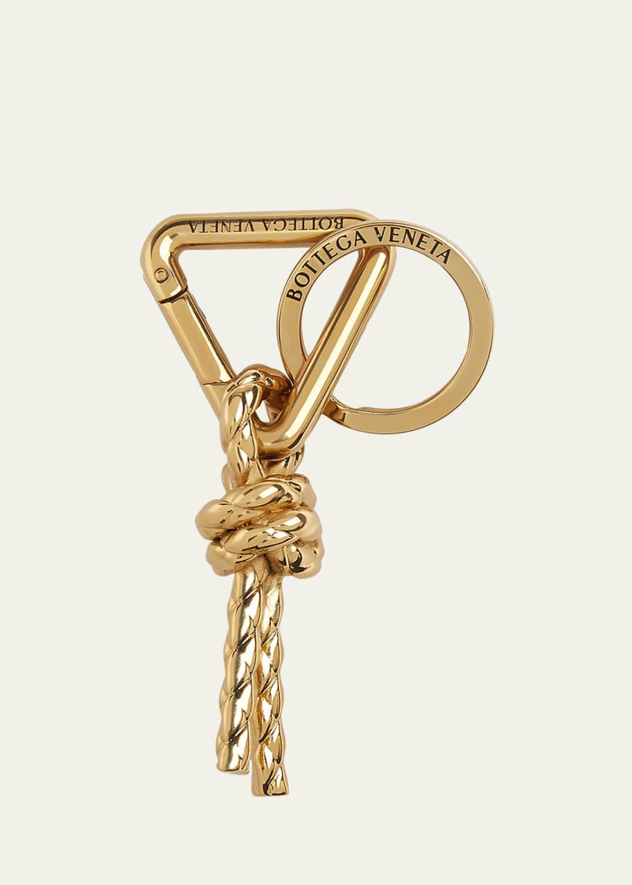 BOTTEGA VENETA ゴールド キーリングのみ Bottega Veneta Knot Metal Keychain - Bergdorf Goodman