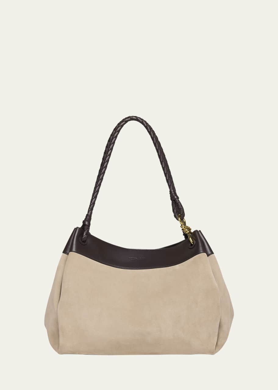 Image 1 of 1: Parachute Maxi Suede Shoulder Bag