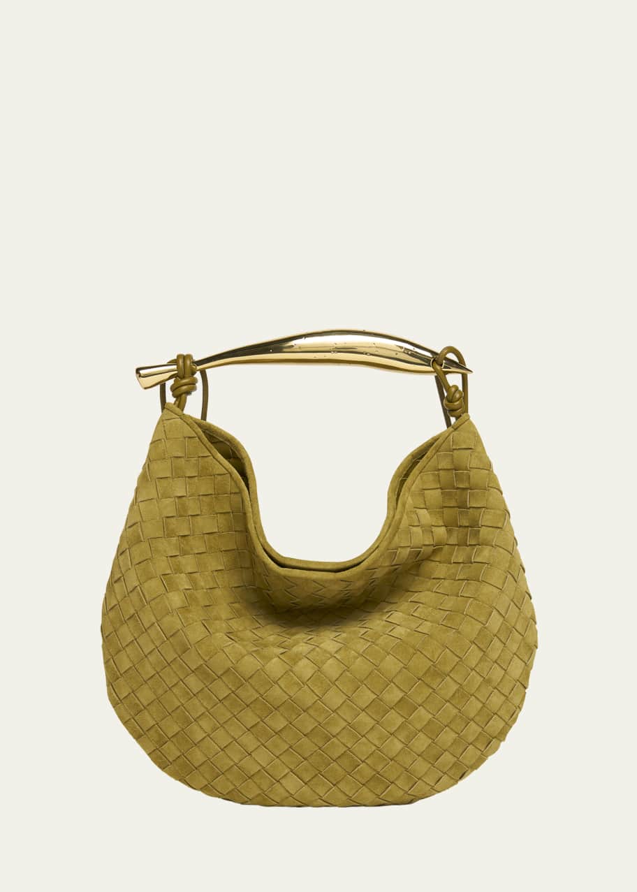 Image 1 of 1: Sardine Medium Suede Hobo Bag