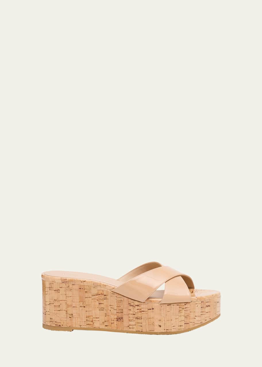 Image 1 of 1: Dayna Crisscross Wedge Platform Sandals