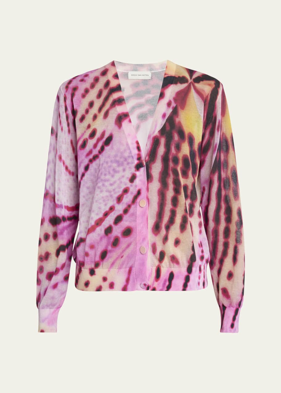 トップス DRIES VAN NOTEN 23aw Fluffy Cardigan Dries Van Noten Men's Oversized Wool-Blend Cardigan