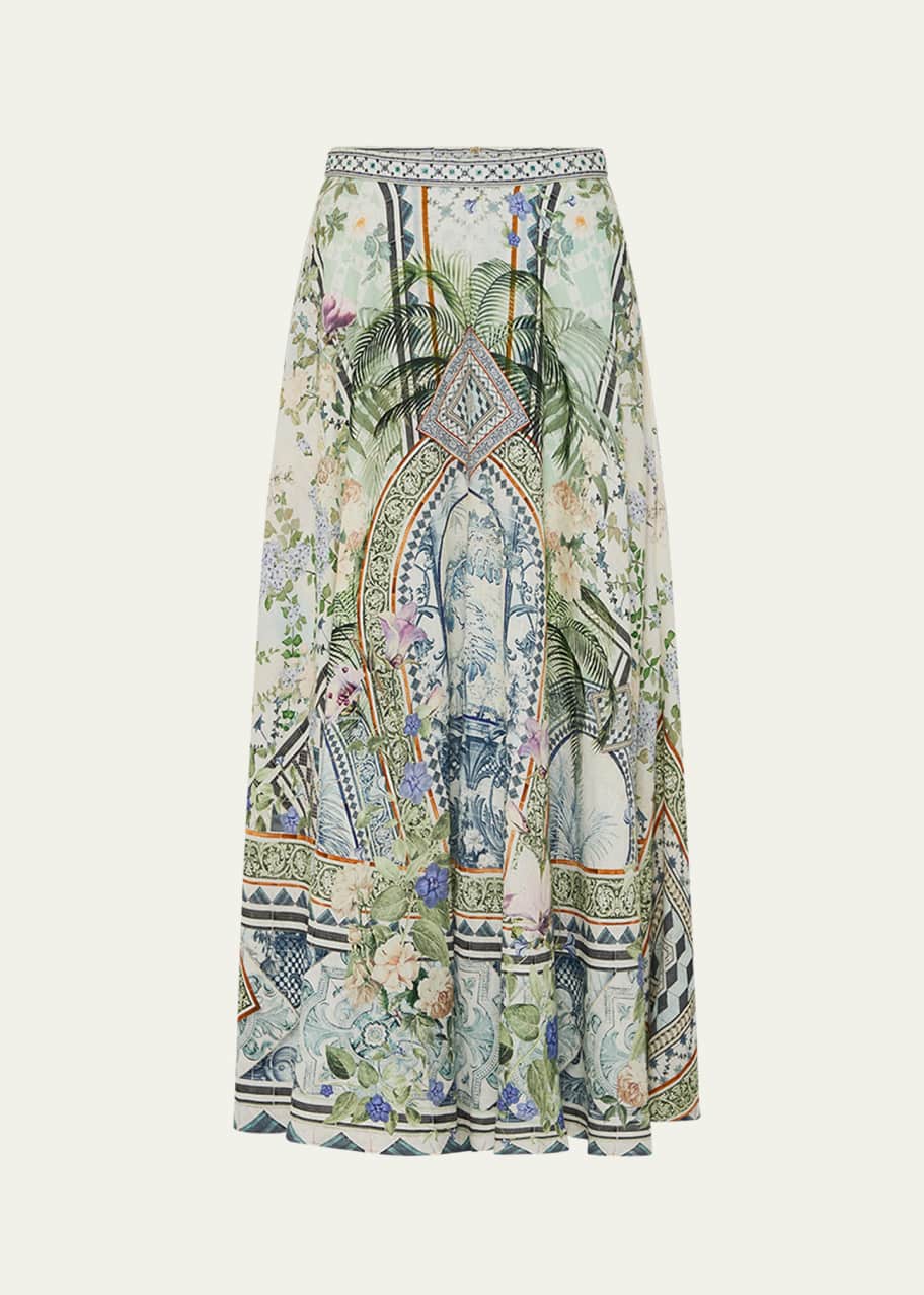 Image 1 of 1: Jardim Party Maxi Circle Skirt