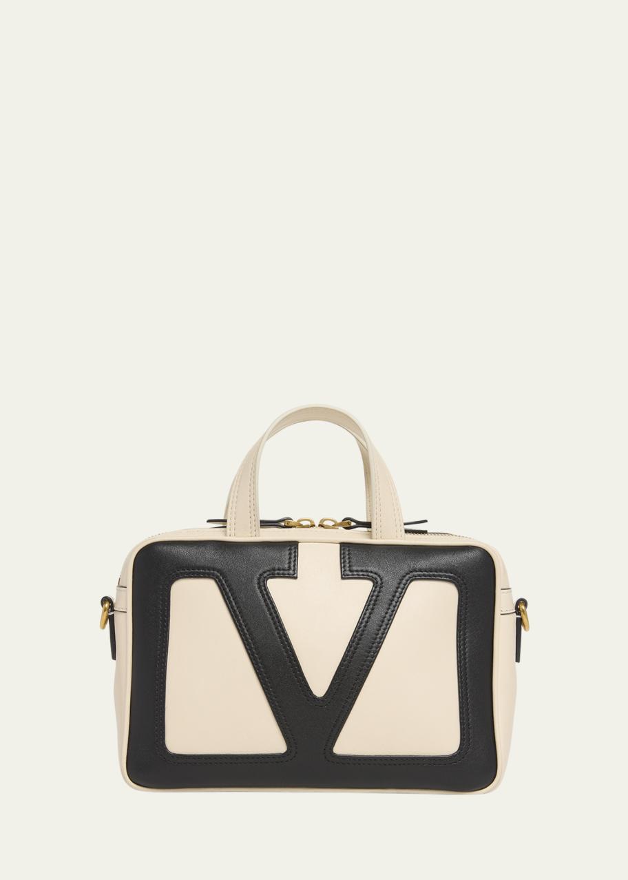 Valentino Garavani Viva Superstar Small VLOGO Leather Duffle Top