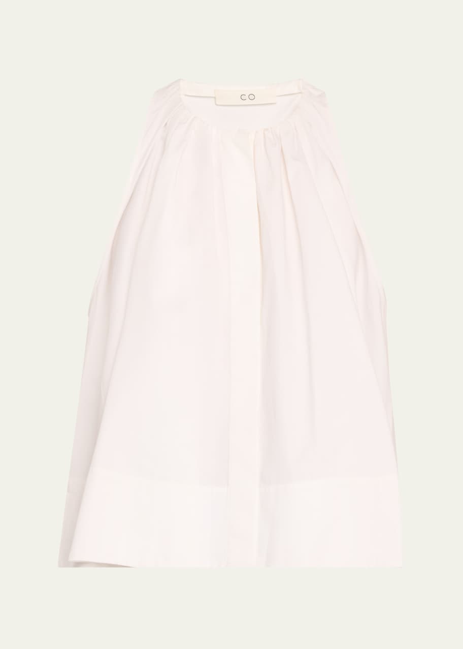 Image 1 of 1: Gathered High-Low Tunic Shirt