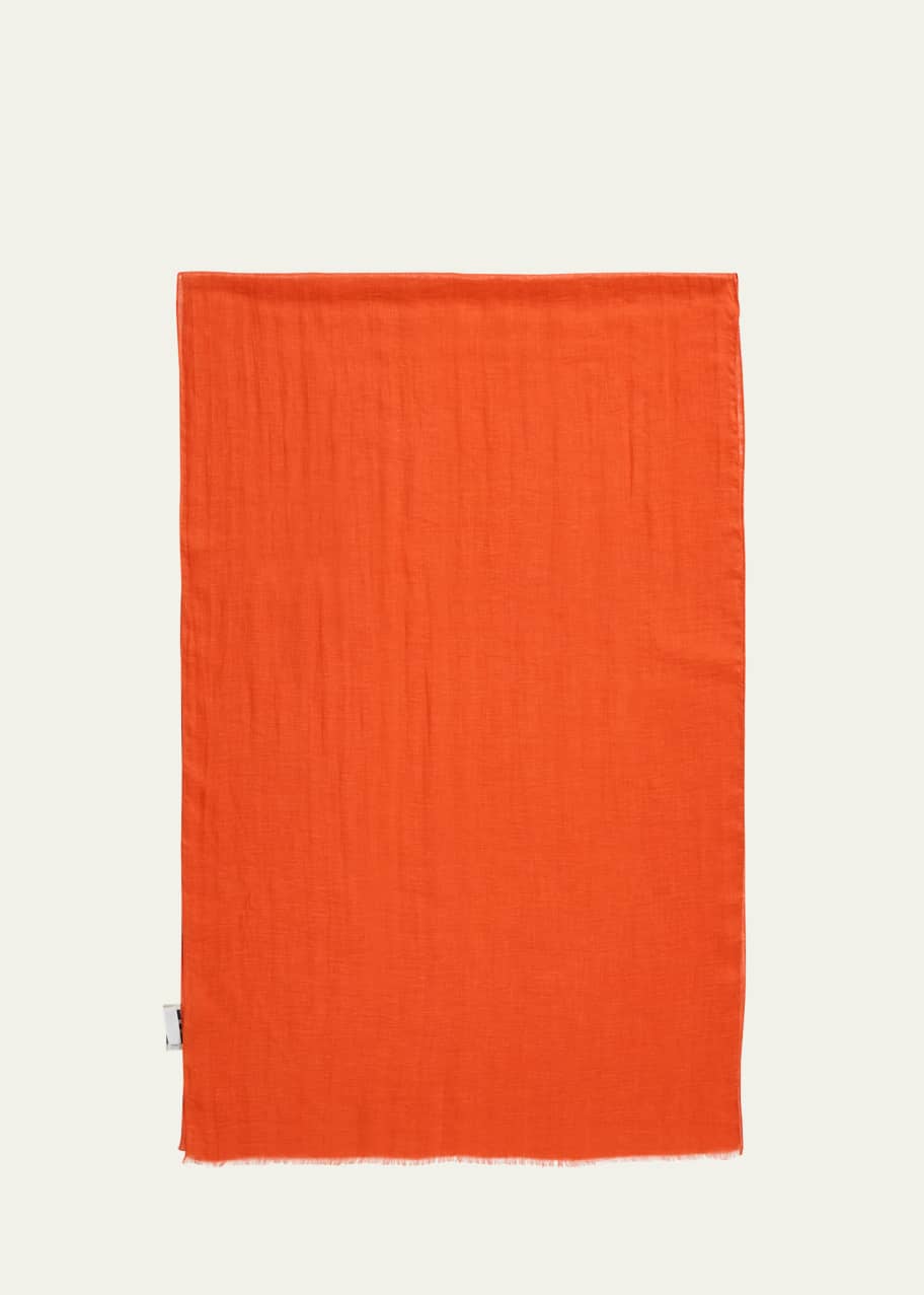 Image 1 of 1: Men's Solid Linen Scarf