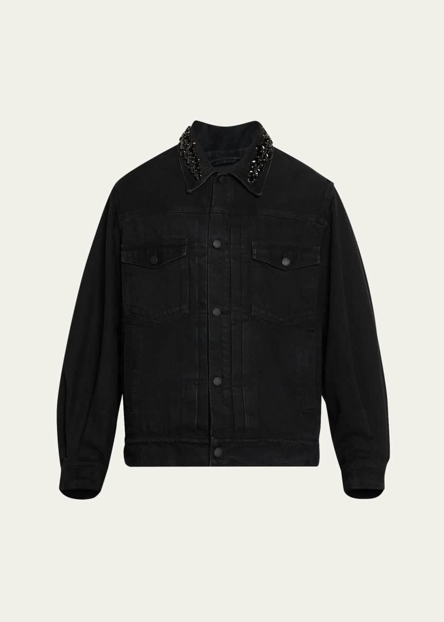 Simone Rocha Men's Embellished Denim Jacket - Bergdorf Goodman