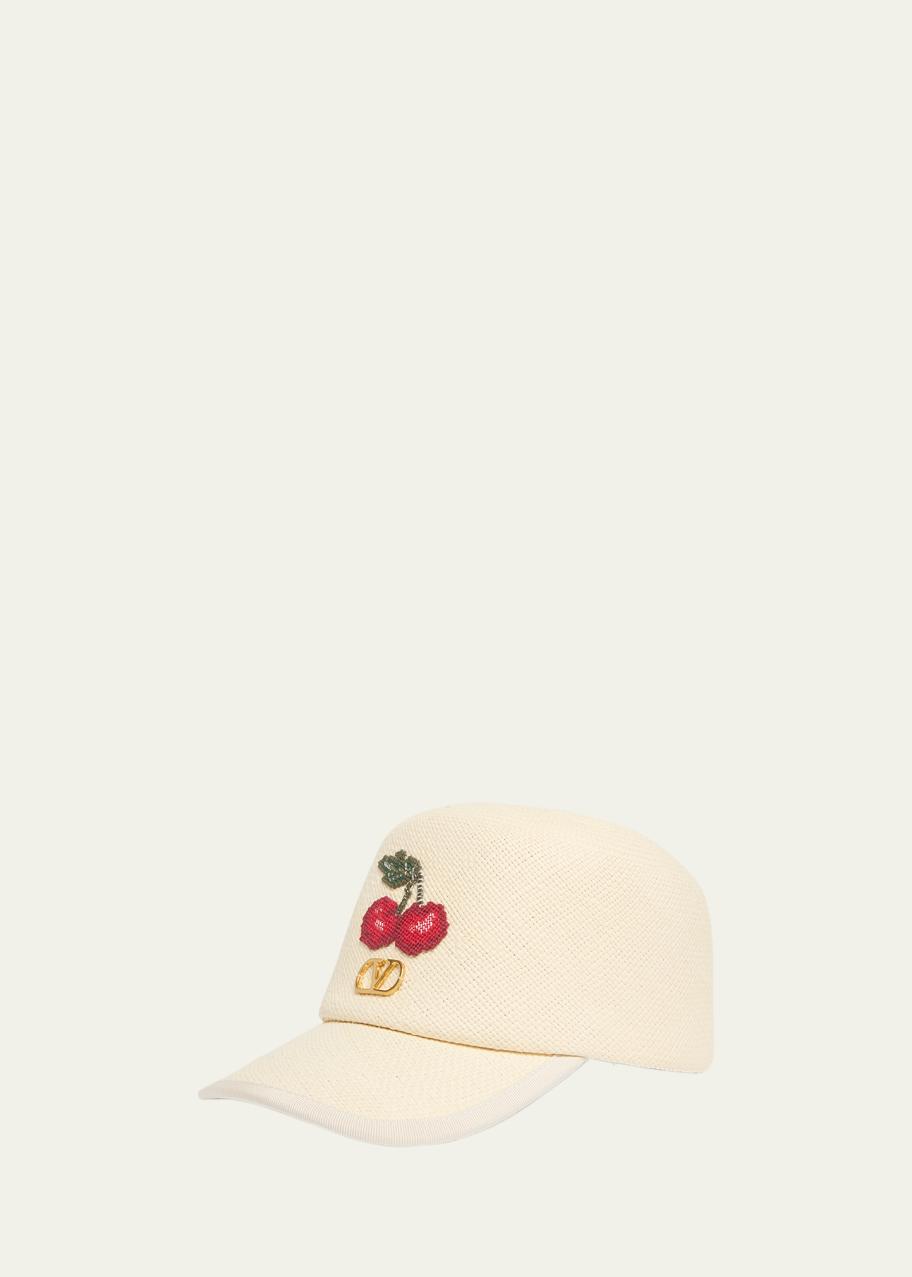 Valentino Garavani Cherry V-Logo Baseball Cap - Bergdorf Goodman