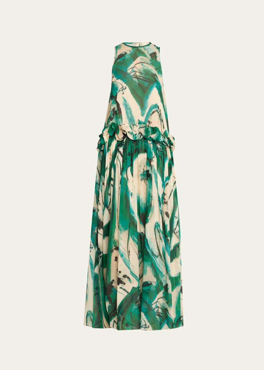 Image 1 of 1: UJ x Lee Krasner Helen Abstract Print Gown