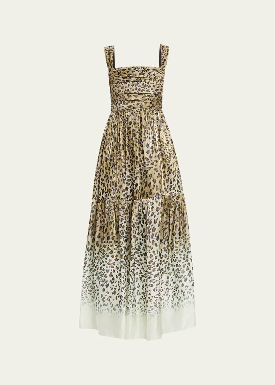 Kobi Halperin Meira Tiered Leopard-Print Midi Dress - Bergdorf Goodman