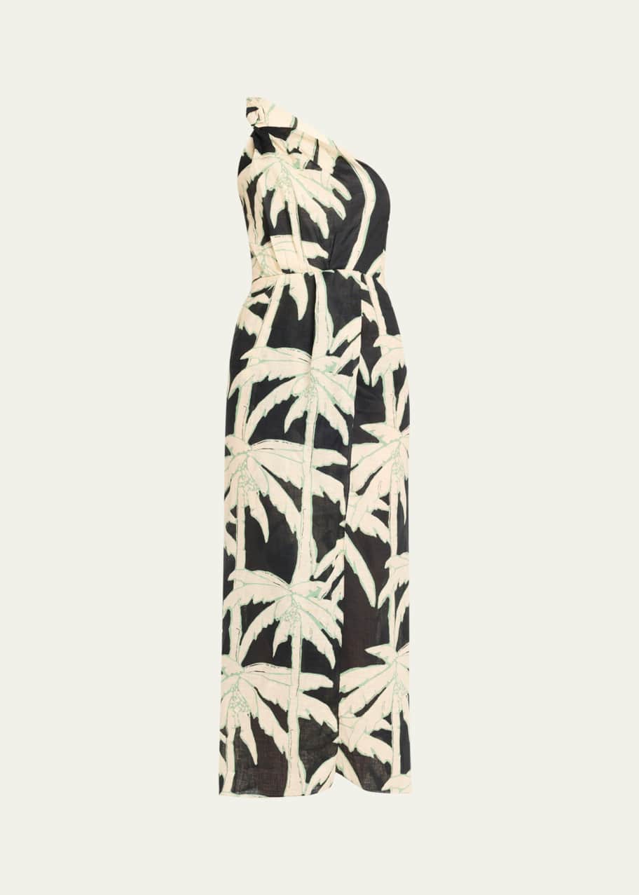 Image 1 of 1: Dark Palms Ankle Dress
