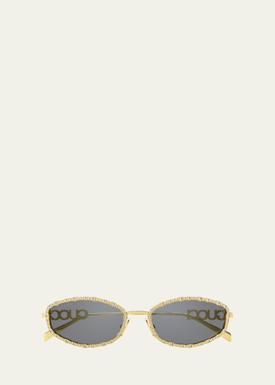 Image 1 of 1: GG1803S Metal Logo-Print Sunglasses