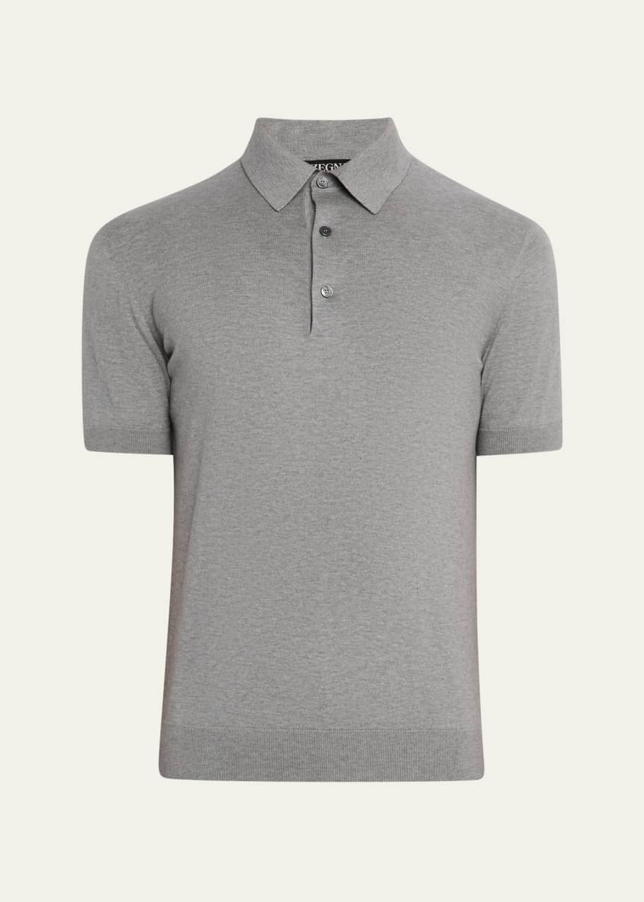 Image 1 of 1: Men's Premium Cotton Short-Sleeve Polo Sweater
