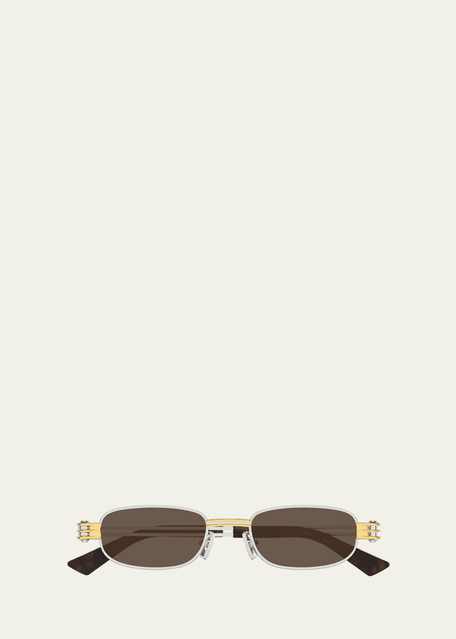 Image 1 of 1: Metal Rectangle Sunglasses
