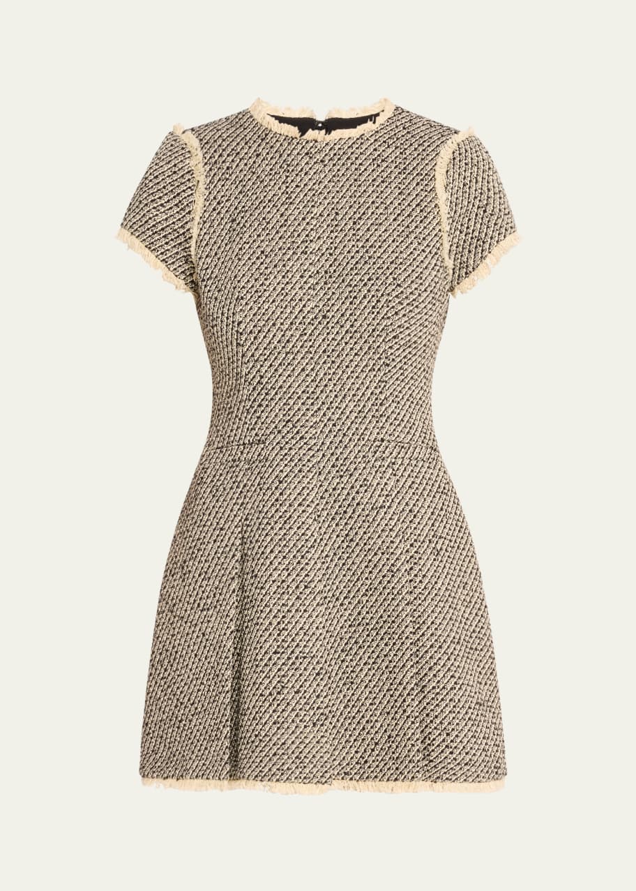 Image 1 of 1: Nova Metallic Tweed Mini Dress