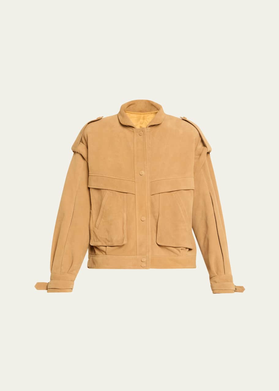 Oversized Leather Suede Jacket