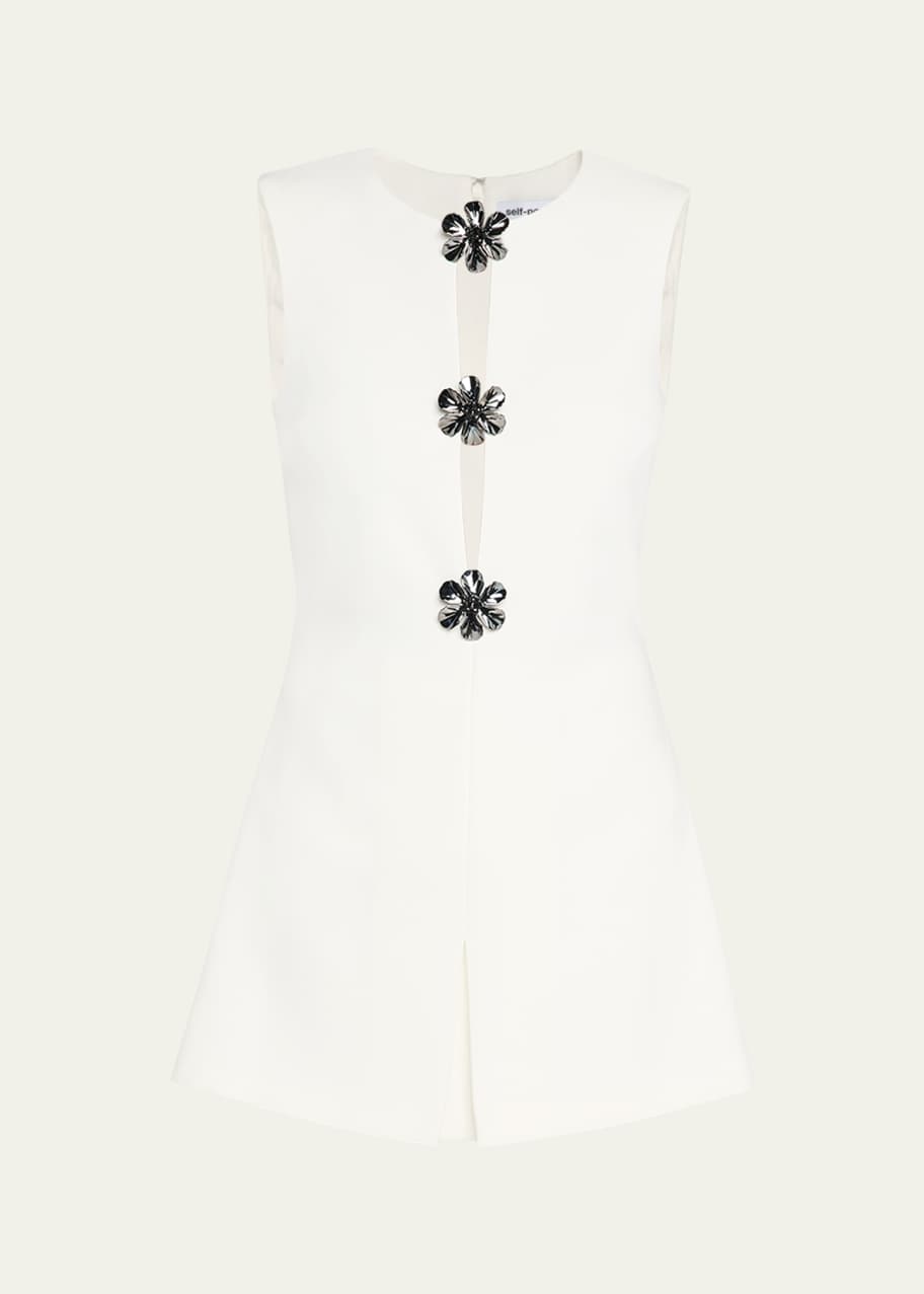 Image 1 of 1: Embellished Crepe Playsuit