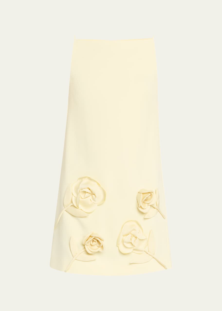 Image 1 of 1: Crepe Flower Mini Dress