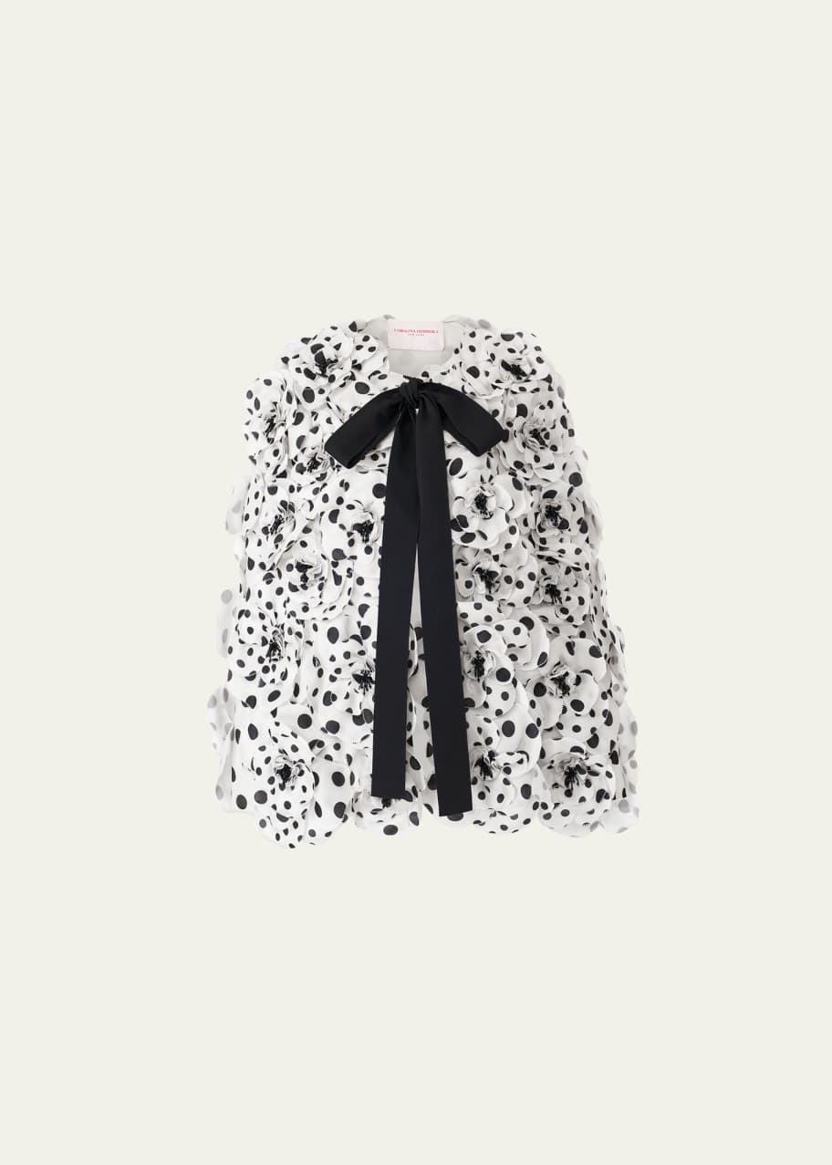 Image 1 of 1: Polka Dot Ruffle Mini Cape