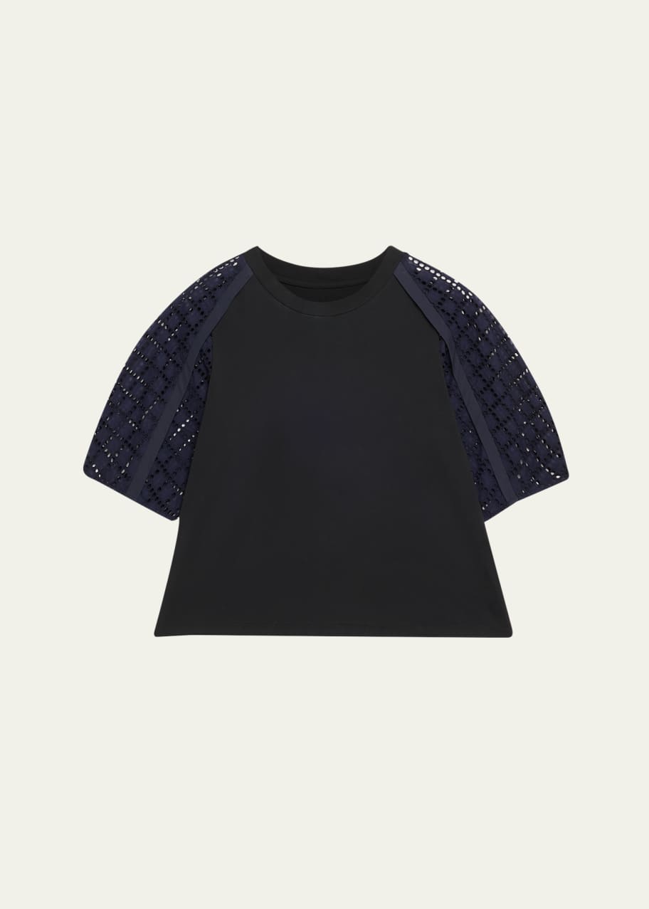 Image 1 of 1: Broderie Anglaise Combo T-Shirt