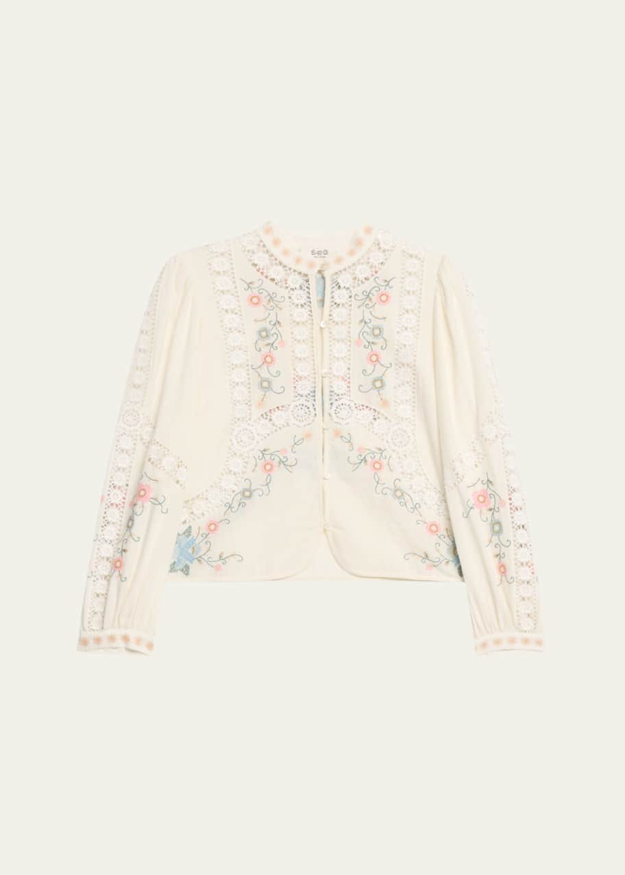 Image 1 of 1: Vesna Embroidered Blouse