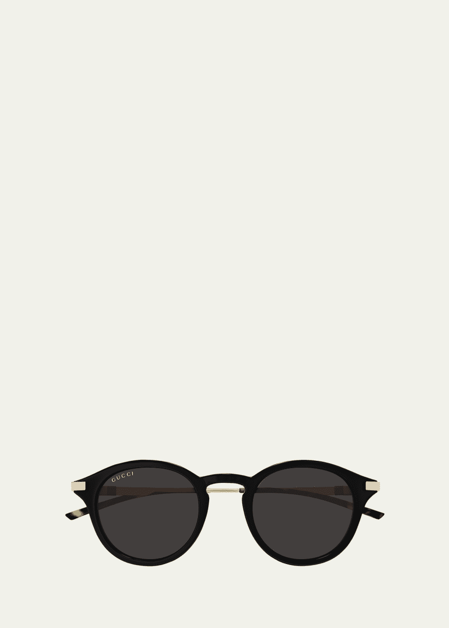 Gucci Men's GG1890SAM Acetate Round Sunglasses - Bergdorf Goodman