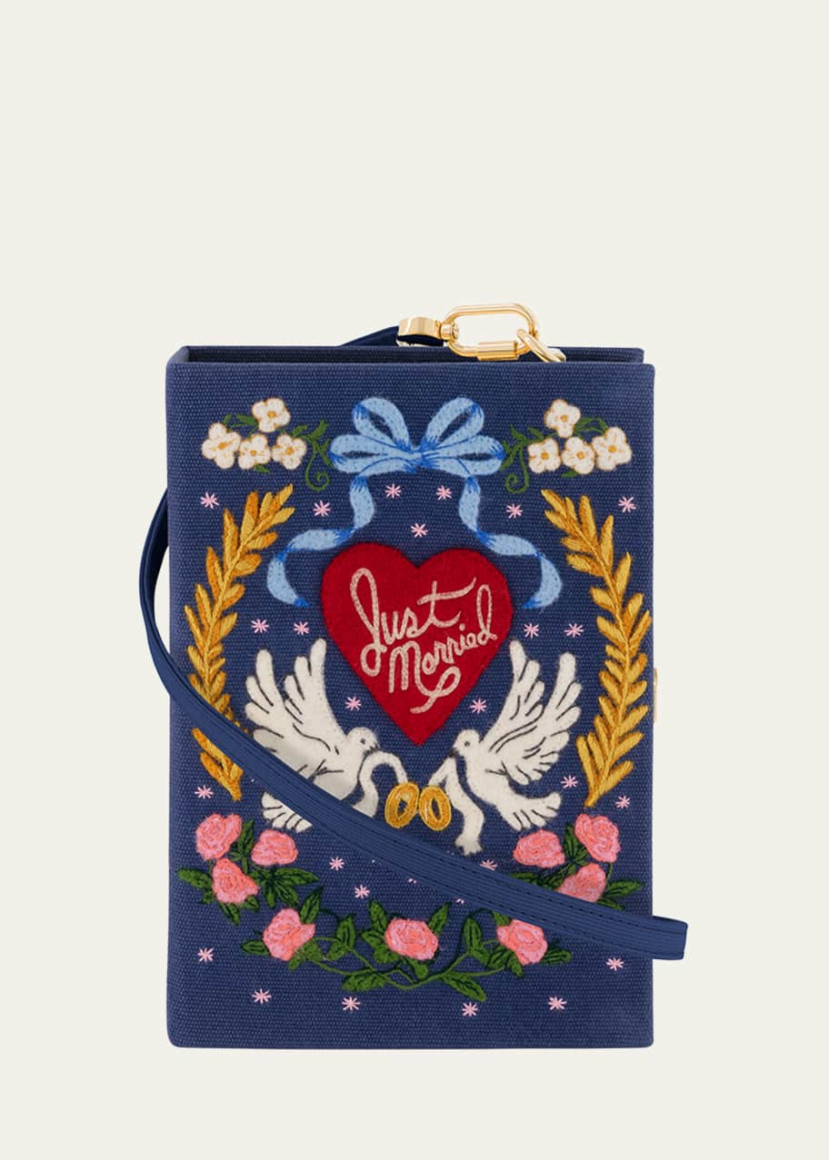 Olympia Le-Tan Just Married Book Clutch Bag - Bergdorf Goodman