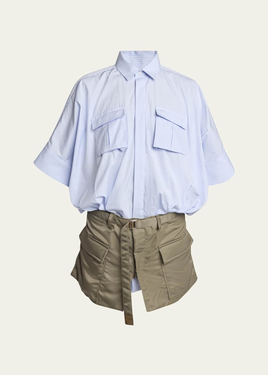 【関税込み】sacai MINI CHEMISIER DRESS Sacai Mini chemisier dress available on julian-fashion.com