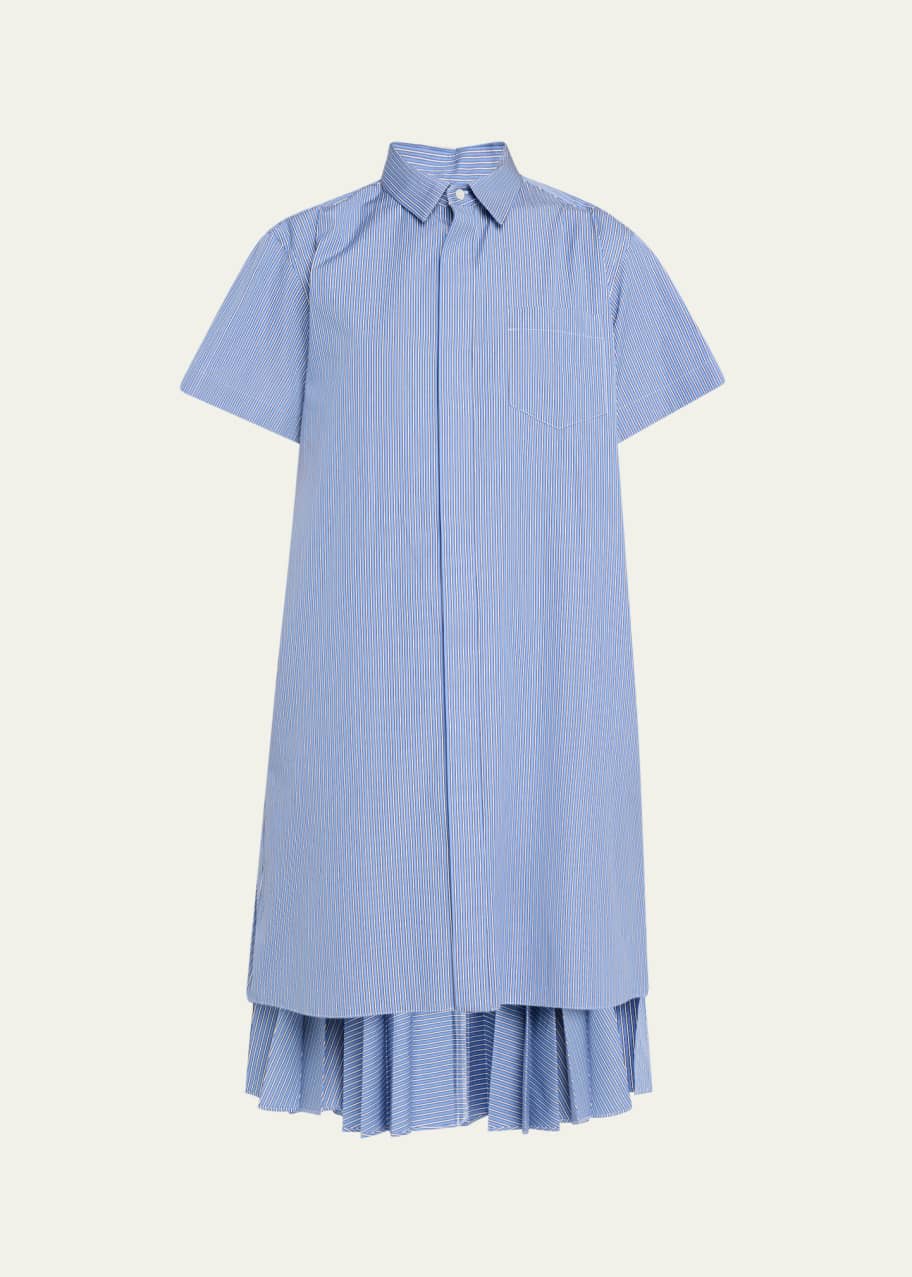 sacai STRIPE SEETHROUGH SHIRT ワンピース - メルカリ