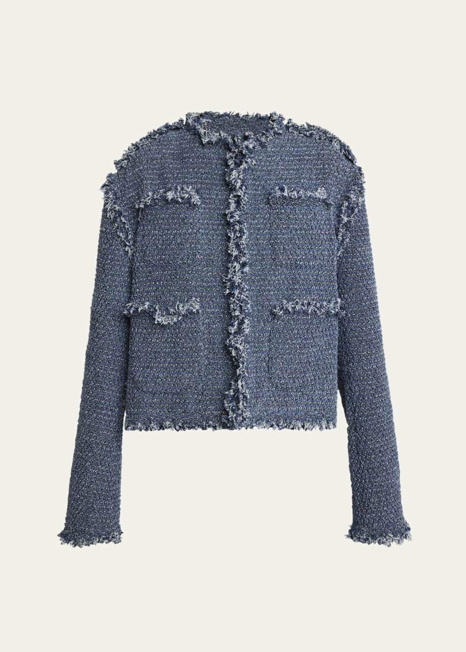 SACAI Denim Punching Jacket - Bergdorf Goodman