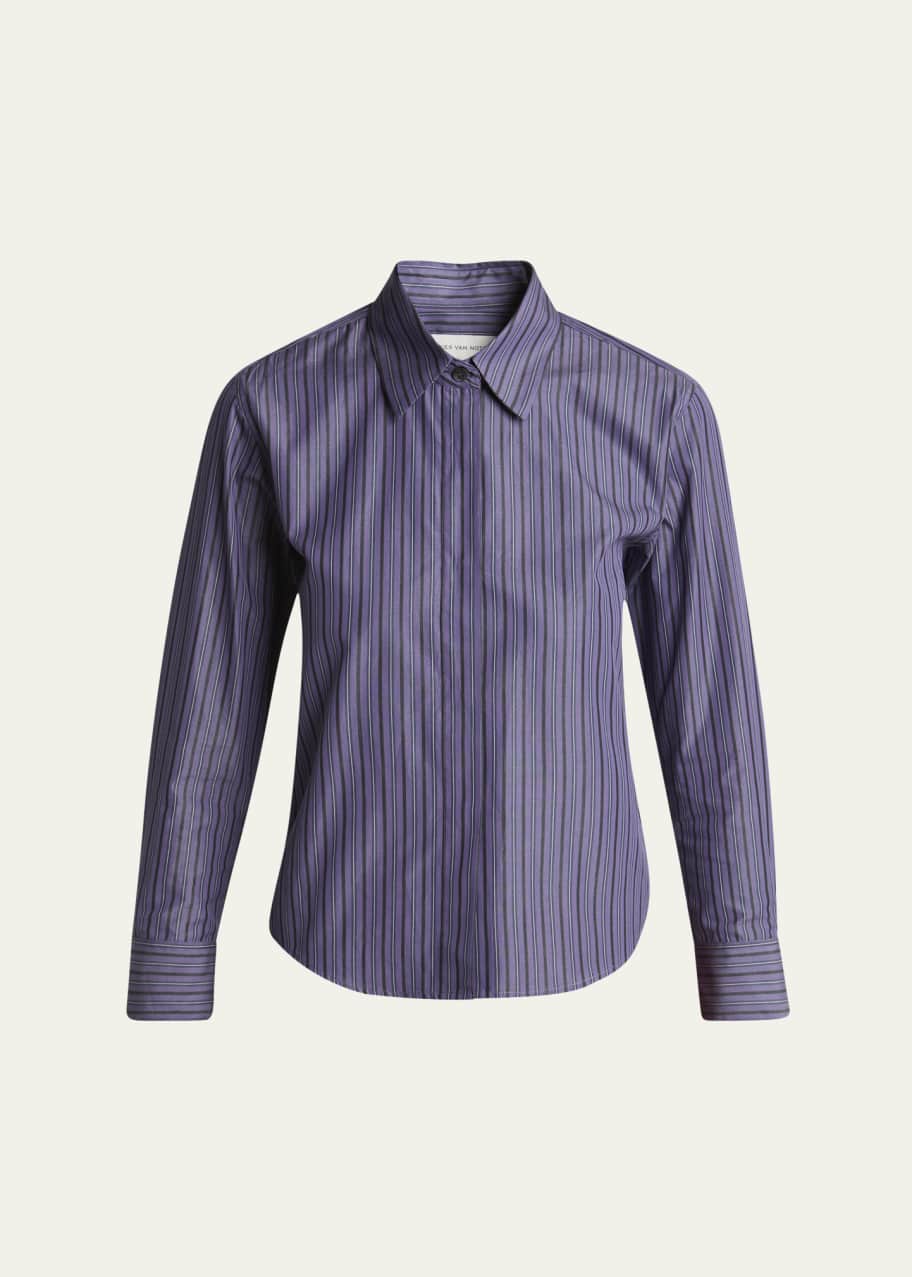 トップス Archive dris van noten stripe shirts Dries Van Noten - Striped Button-Up Shirt | HBX - Globally