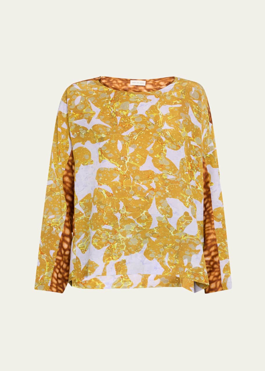 Image 1 of 1: Caias Printed Silk Shirt