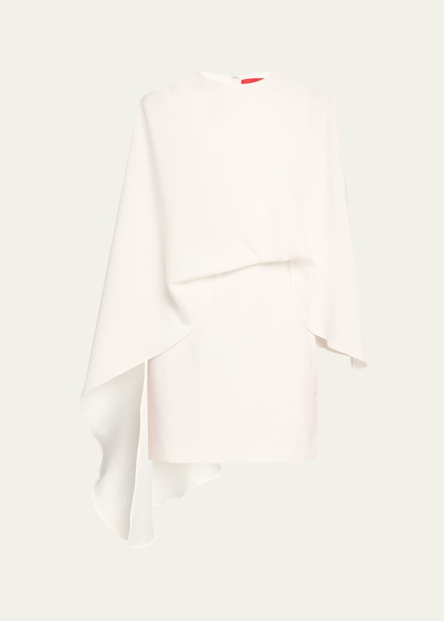 Halston Women's Laure Crepe Mini Dress - Ivory/Cream - Size 14 - Ivory