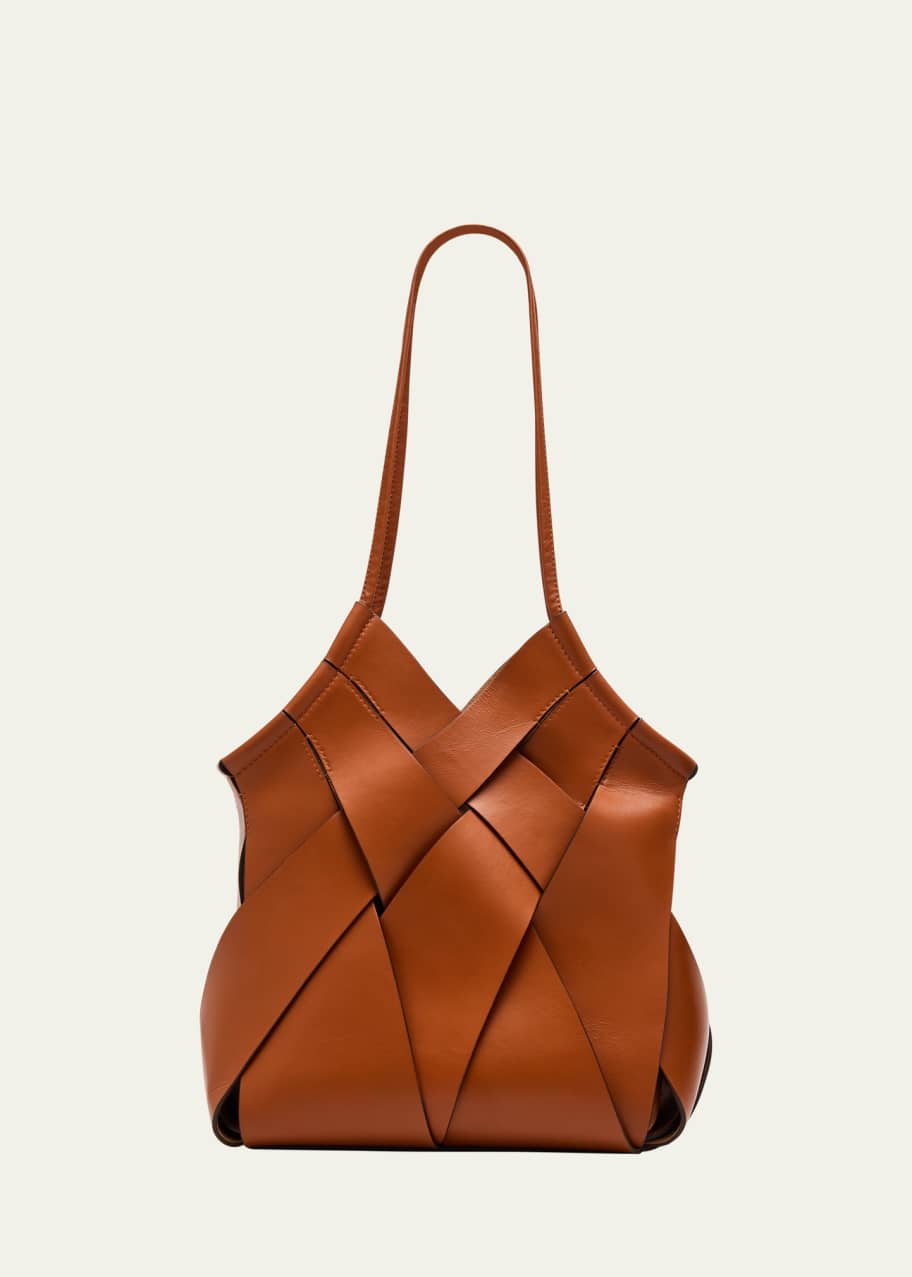 Image 1 of 1: Charlotte Woven Leather Tote Bag