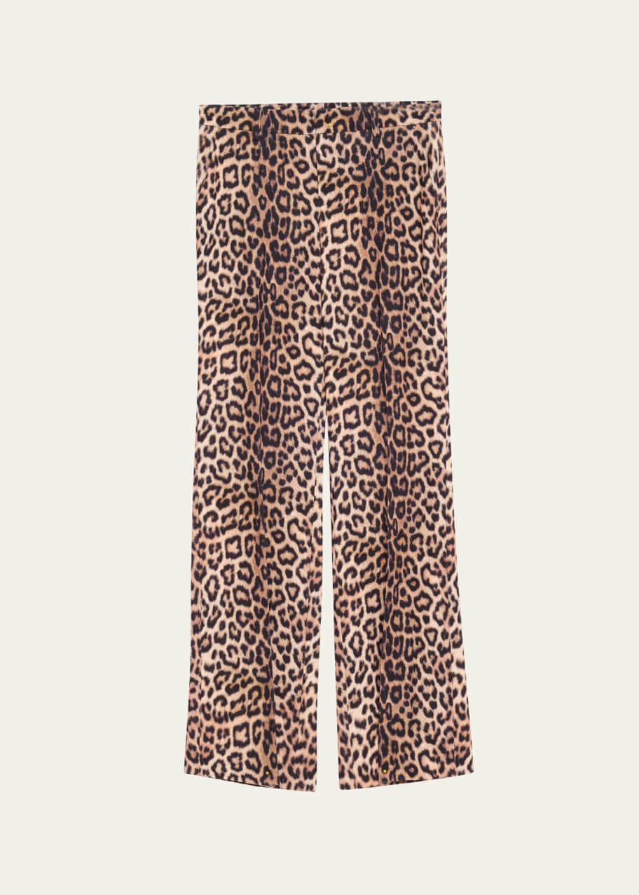 Image 1 of 1: Remi Leopard Slim Bootcut Pants