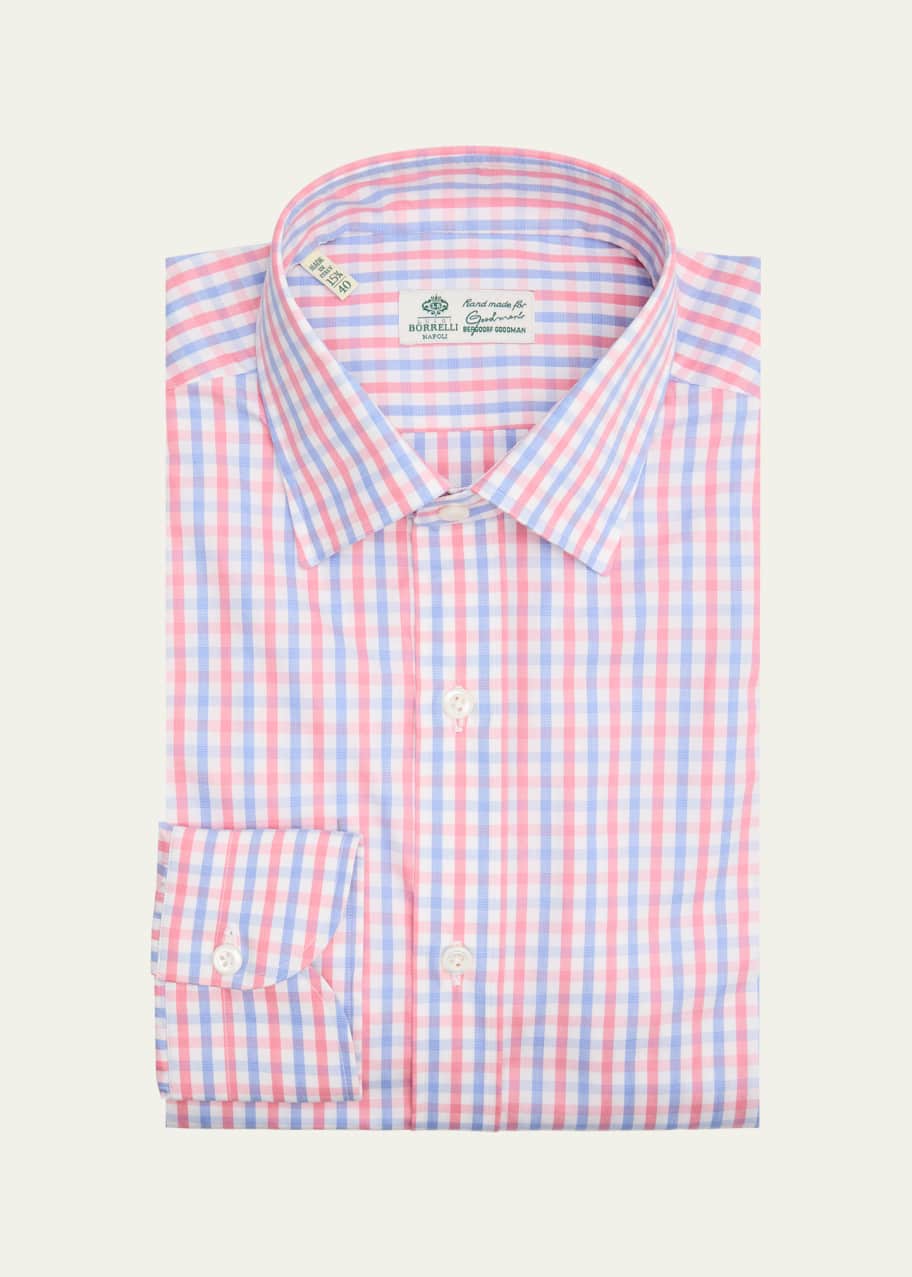 Image 1 of 1: Men's Cotton Check Dress Shirt